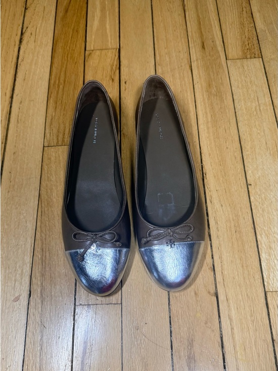 Tory Burch Shoes - Tory Burch Women's Brown Ballet Flats with Metallic Toe